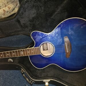 Yamaha Blue Acoustic Guitar